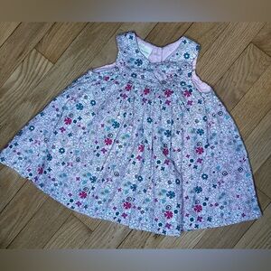 First Impressions Pink Floral Dress with Teal Accents